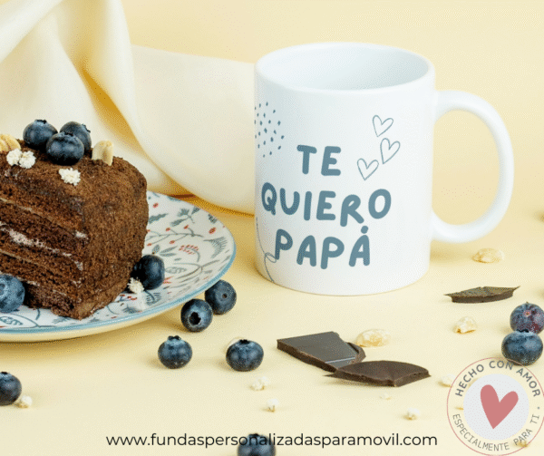 Taza Personalizada con Foto Diseño Papá- Te Quiero + Nombre - Imagen 3