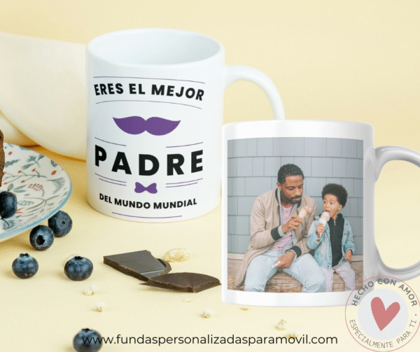 Taza Personalizada con Foto Diseño EL Mejor Padre / Abuelo /Tío ...