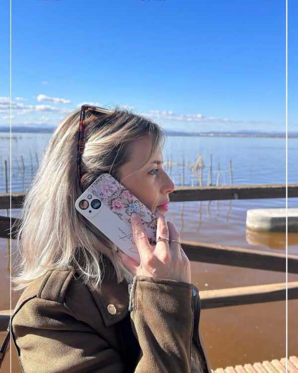 Funda Fallera Personalizada con Nombre  Diseños Tela Vestido Fallero Color Blanco Mod7 - Imagen 5
