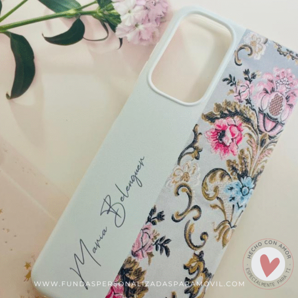 Funda Fallera Personalizada con Nombre  Diseños Tela Vestido Fallero Color Blanco Mod7 - Imagen 14