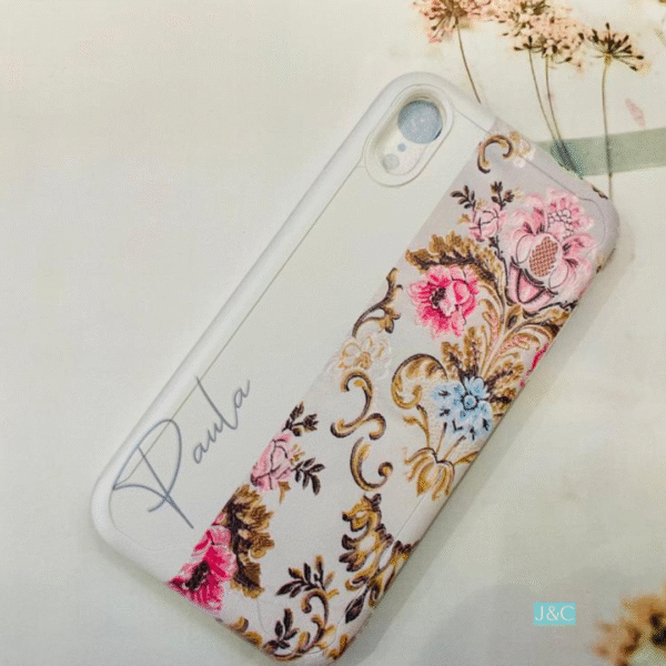 Funda Fallera Personalizada con Nombre  Diseños Tela Vestido Fallero Color Blanco Mod7 - Imagen 13