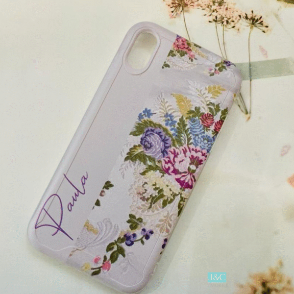 Funda Fallera Personalizada con Nombre  Diseños Tela Vestido Fallero Color Gris Mod6 - Imagen 2