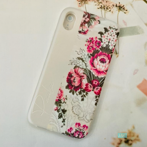 Funda Fallera Personalizada con Nombre  Diseños Tela Vestido Fallero Color Beige Mod4 - Imagen 2
