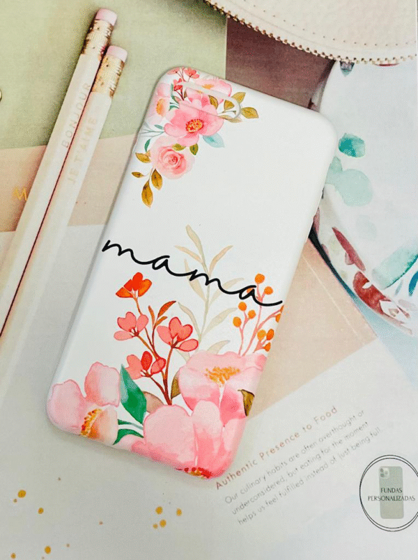Funda Personalizada Diseño Mama Flores + Nombre - Imagen 3