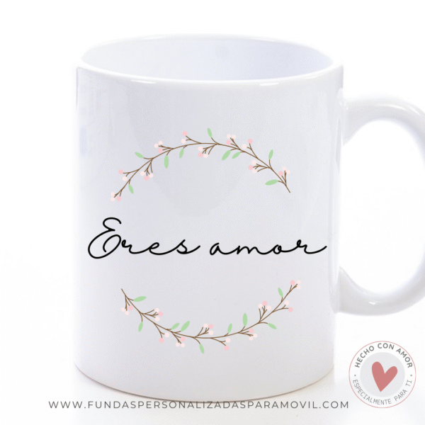 Taza Personalizada con Foto Diseño Eres Amor - Imagen 6