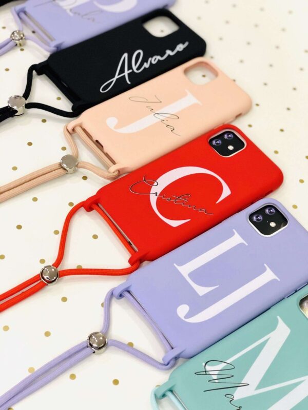 Funda Personaliza con Foto Silicona Case Premium Tacto Suave con Cuerda - Imagen 8