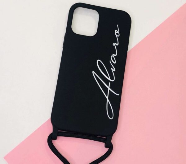 Funda Personaliza con Foto Silicona Case Premium Tacto Suave con Cuerda - Imagen 11