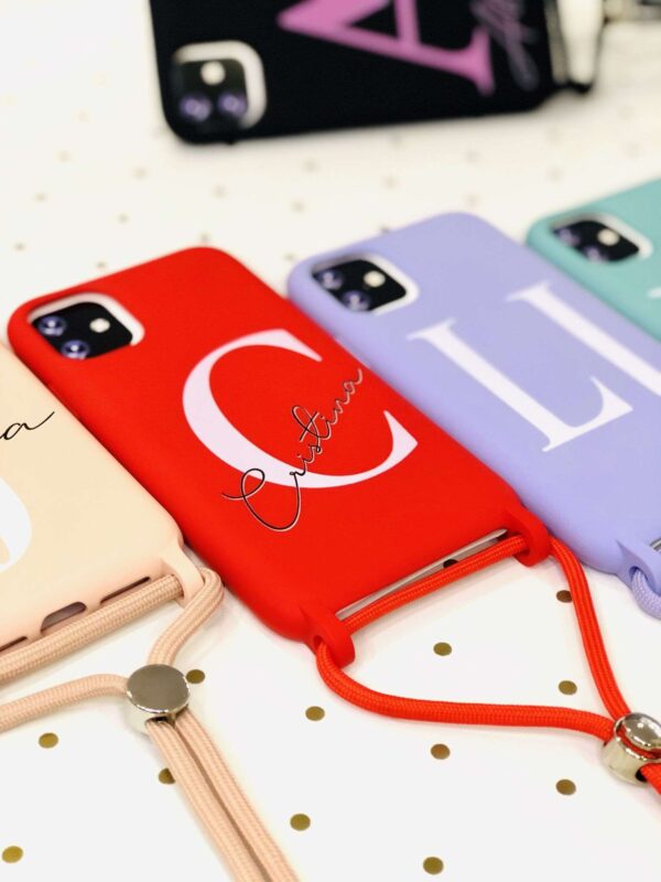 Funda Personaliza con Foto Silicona Case Premium Tacto Suave con Cuerda - Imagen 7