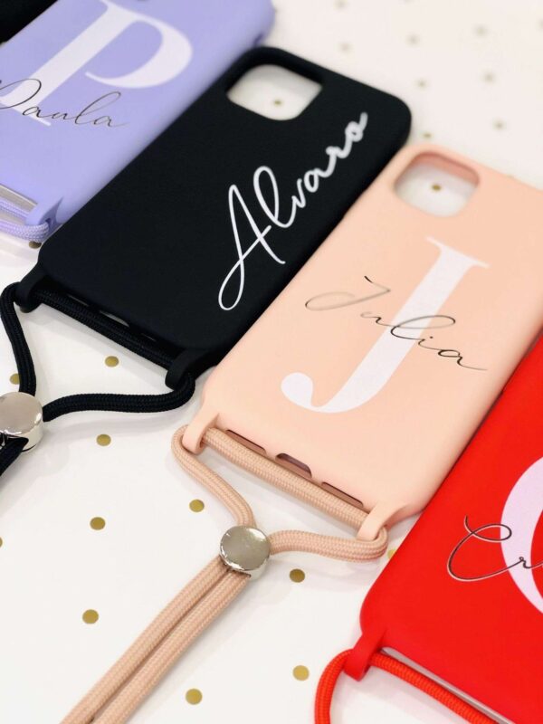 Funda Personaliza con Foto Silicona Case Premium Tacto Suave con Cuerda - Imagen 12