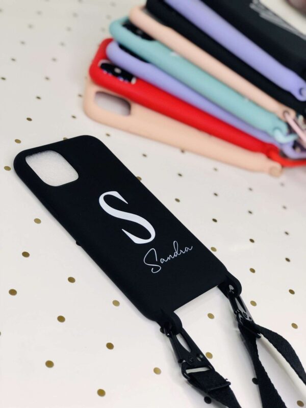 Funda Personaliza con Foto Silicona Case Premium Tacto Suave con Cuerda - Imagen 6