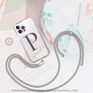 Cordón para Móvil Cuerda para Funda Móvil con Adaptador Universal. Cordón para Funda de móvil Gris