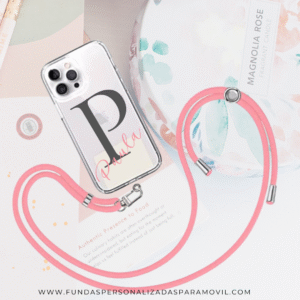 Cordón para Móvil Cuerda para Funda Móvil con Adaptador Universal. Cordón para Funda de móvil Rosa