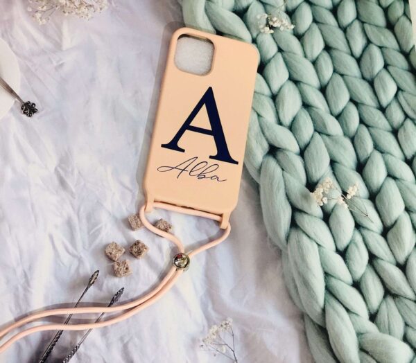 Funda Personaliza con Foto Silicona Case Premium Tacto Suave con Cuerda - Imagen 4