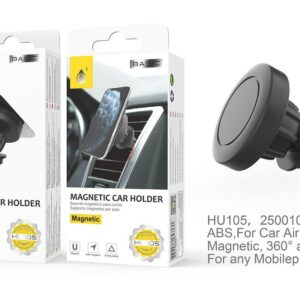 Soporte Movil Coche Soporte de coche para Rejilla de Ventilación Magnetico HU105-Soporte para movil con placa iman airvent Negro