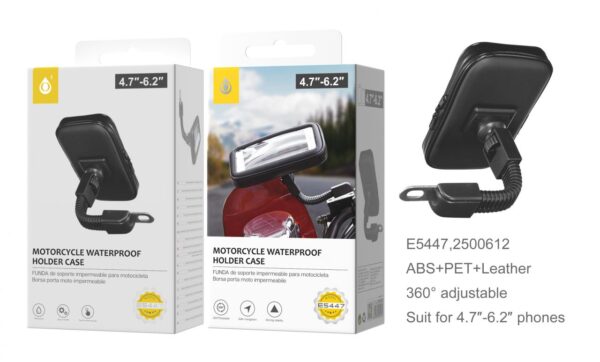Soporte Movil Bicicleta, Moto, Patinete E5447 NE Soporte para movil para bicicleta impermeable , Negro