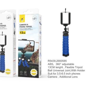 Palo Selfie R5439 AZ Palo Selfie Tripode flexible 360 , 13cm ,Azul