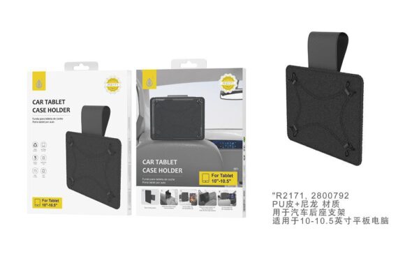 Soporte de Coche Tablet  R2171 NE Soporte Universal  para Reposacabezas del coche para tablet de 10-10.5 pulgadas, con giro d
