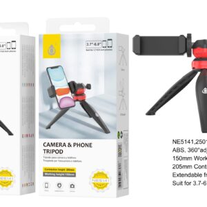 Soporte Tripode  NE5141 NE Soprote Tripode Multiusos de 3.7-6.8 Pulgadas, giro de 360 grados, Altura Ajustable 15 - 20.