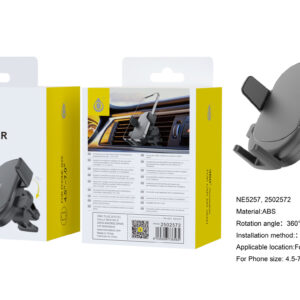 Soporte Movil Coche Soporte de coche para Rejilla de Ventilación NE5257 NE Soporte Universal Airvent de coche para movil 4-7.5 Pulgadas, 360° Rotacion, Blanco