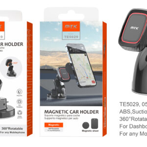 Soporte Movil Coche Soporte de Coche Magnetico TE5029 NE  Soporte Universal de Movil  Magnetico para Salpicadero y Parabrisa de coche, ajustable 360°grado, Negro