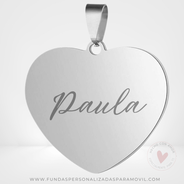 Medalla Personalizada con Grabado Láser  Con Foto o Texto Corazón - Imagen 5