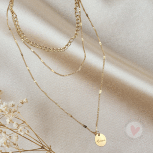 Collar Personalizado con Nombre Cadena Medalla 3 en 1