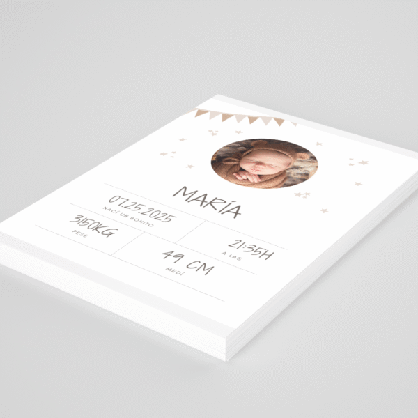 Natalicio Personalizado con foto 23*30 cm Acabado Tela - Imagen 7