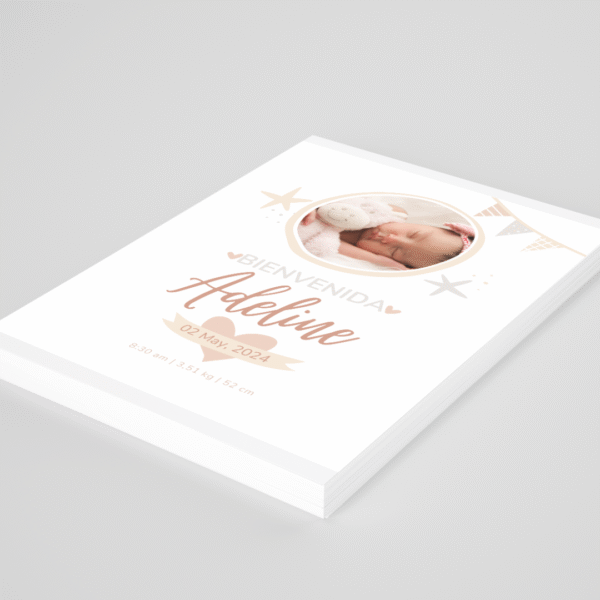 Natalicio Personalizado con foto 23*30 cm Acabado Tela - Imagen 13