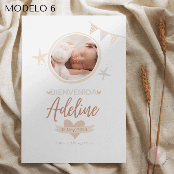 Natalicio Personalizado con foto 23*30 cm Acabado Tela - Imagen 12