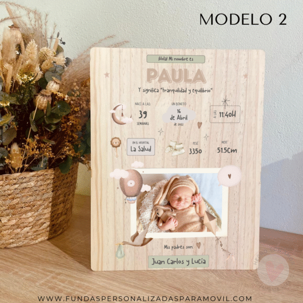 Natalicio Personalizado de Madera - Imagen 3