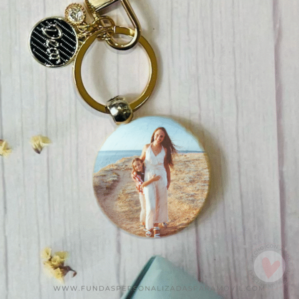 Llavero personalizado con foto con forma Redonda. Llavero Personalizados con Foto. - Imagen 12