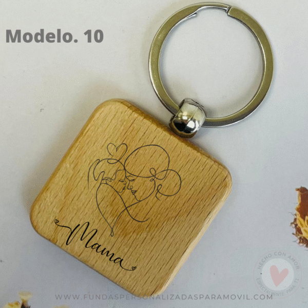 Llavero personalizado de Madera Grabado en láser - Imagen 25