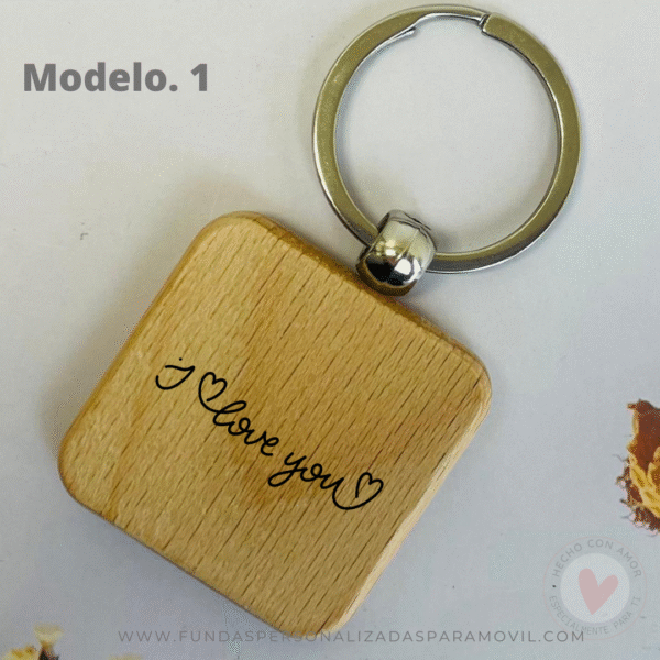 Llavero personalizado de Madera Grabado en láser - Imagen 9