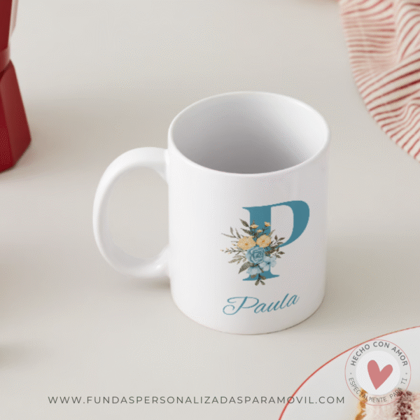 Taza Personalizada con Frase Significado de Nombre e Inicial - Imagen 4