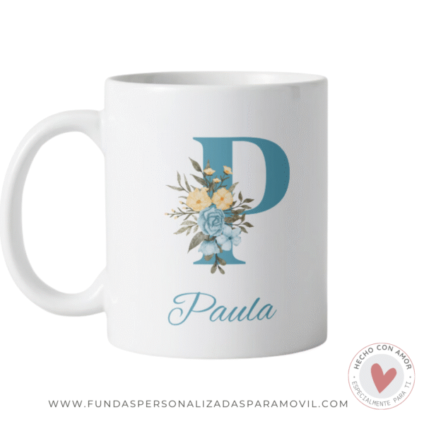 Taza Personalizada con Frase Significado de Nombre e Inicial - Imagen 6