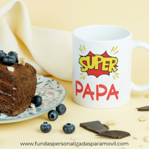 Taza Personalizada con Frase Diseño Papá- SÚPER PAPÁ