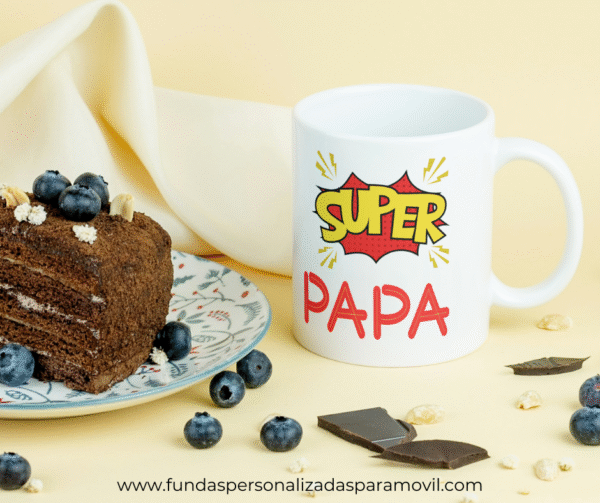 Taza Personalizada con Frase Diseño Papá- SÚPER PAPÁ