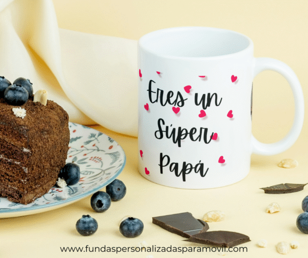 Taza Personalizada con Foto Diseño Papá- Eres Mi Super Papá - Imagen 2