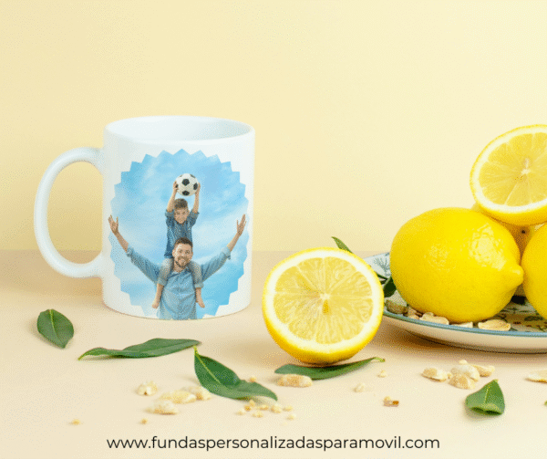 Taza Personalizada con Foto Diseño Papá-  Reseña 5 Estrellas - Imagen 2