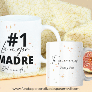 Taza Personalizada con Frase Diseño Mamá-  La Mejor Madre del Mundo #1