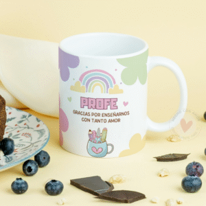 Taza Personalizada con Frase Diseño Profe Gracias Profe