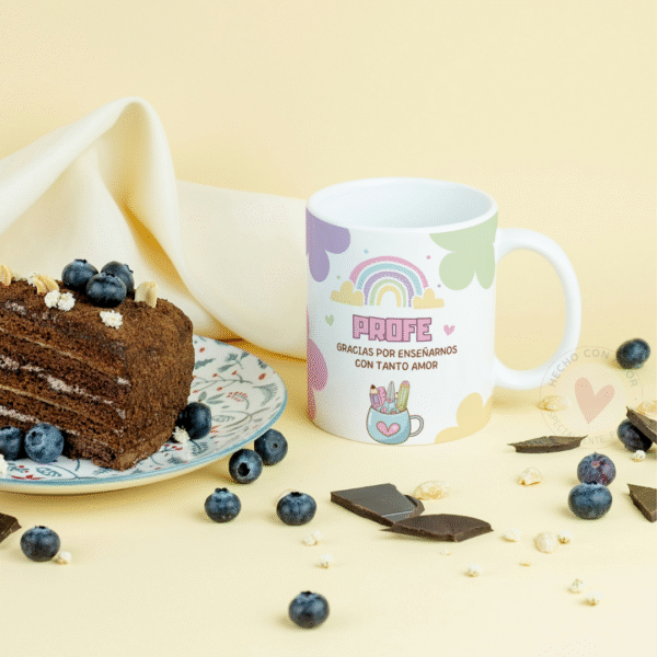 Taza Personalizada con Frase Diseño Profe Gracias Profe - Imagen 4