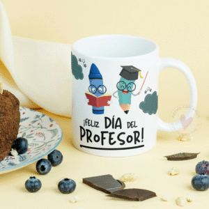 Taza Personalizada con Frase Diseño Profe Feliz Día Profe
