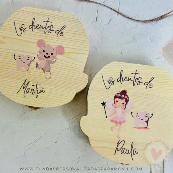 Caja de Dientes de Madera Personalizada