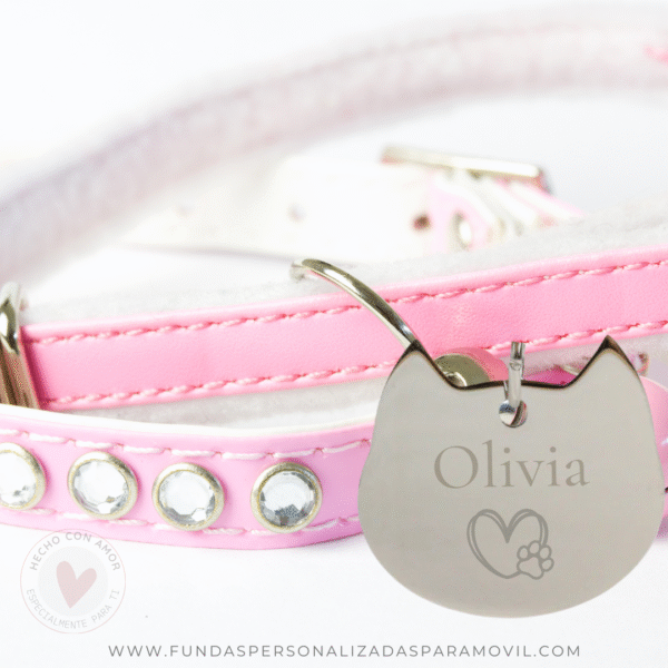 Colgante Acero Personalizado Chapa Personalizada para Collar de Gato Forma - Imagen 3