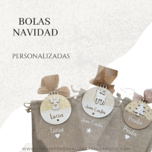 Bola Navidad Personalizada Madera